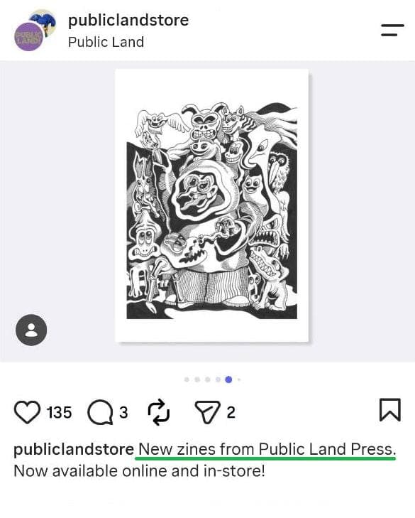Public Land Press zine post